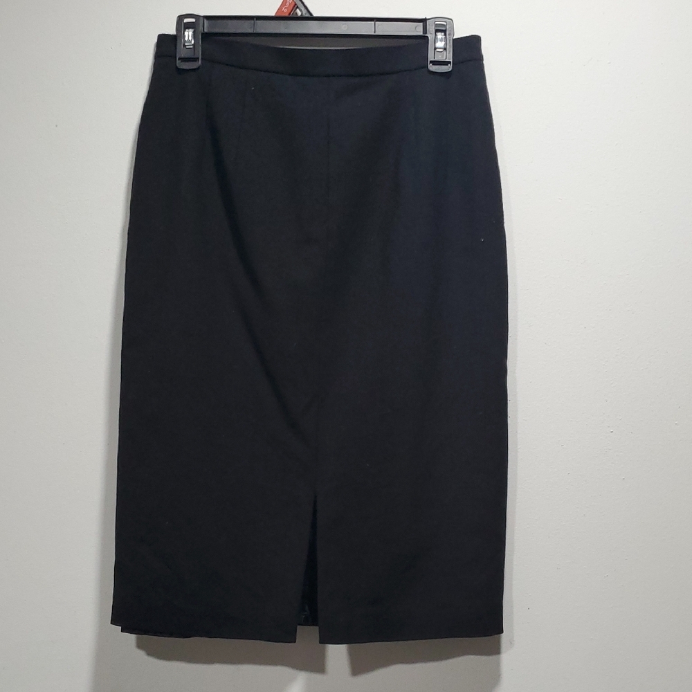 Talbots Elegant Black Pencil Skirt
